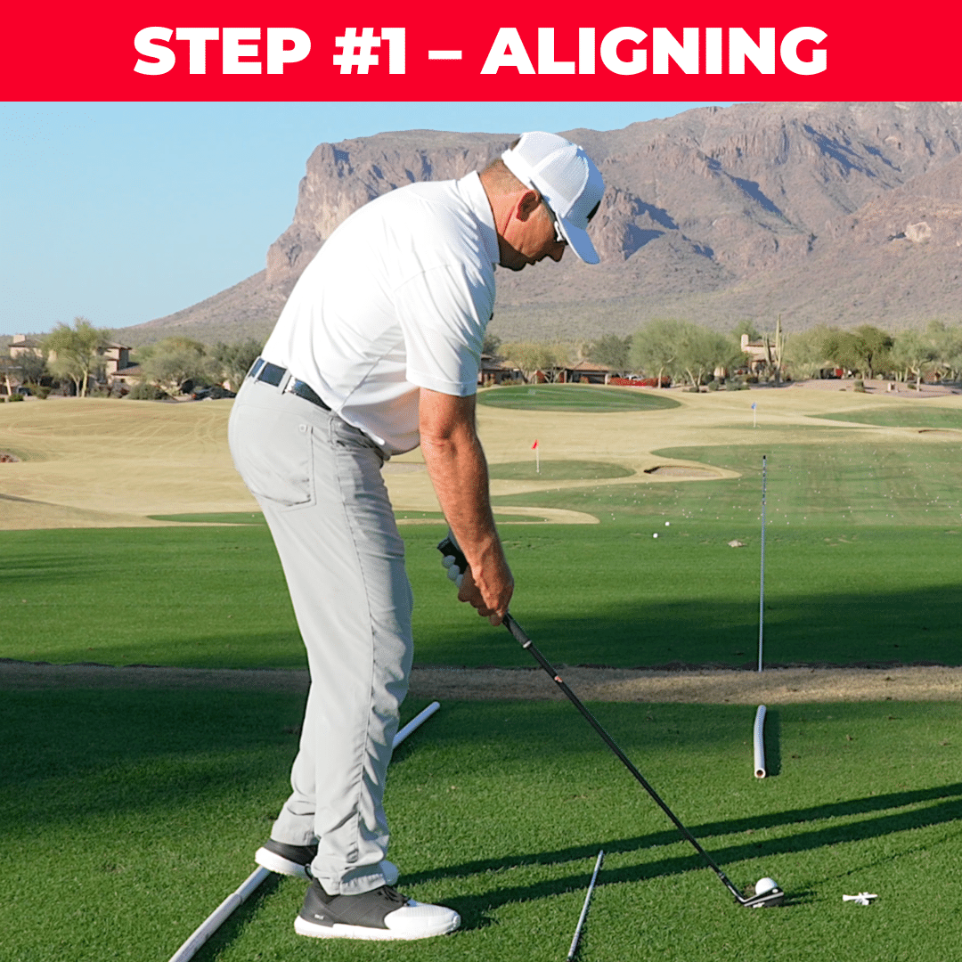 Step 1 - Aligning: proper golf setup and alignment