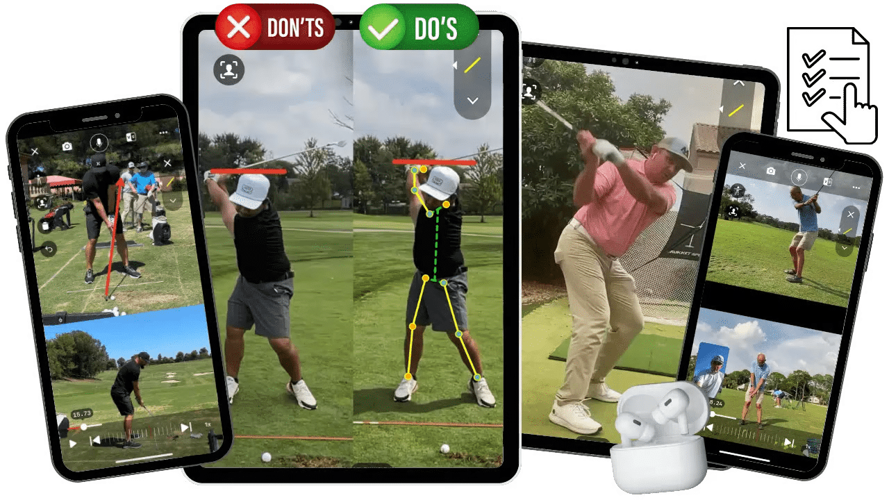 Milo Lines Golf Monthly Swing Evaluation interface showing personalized coaching